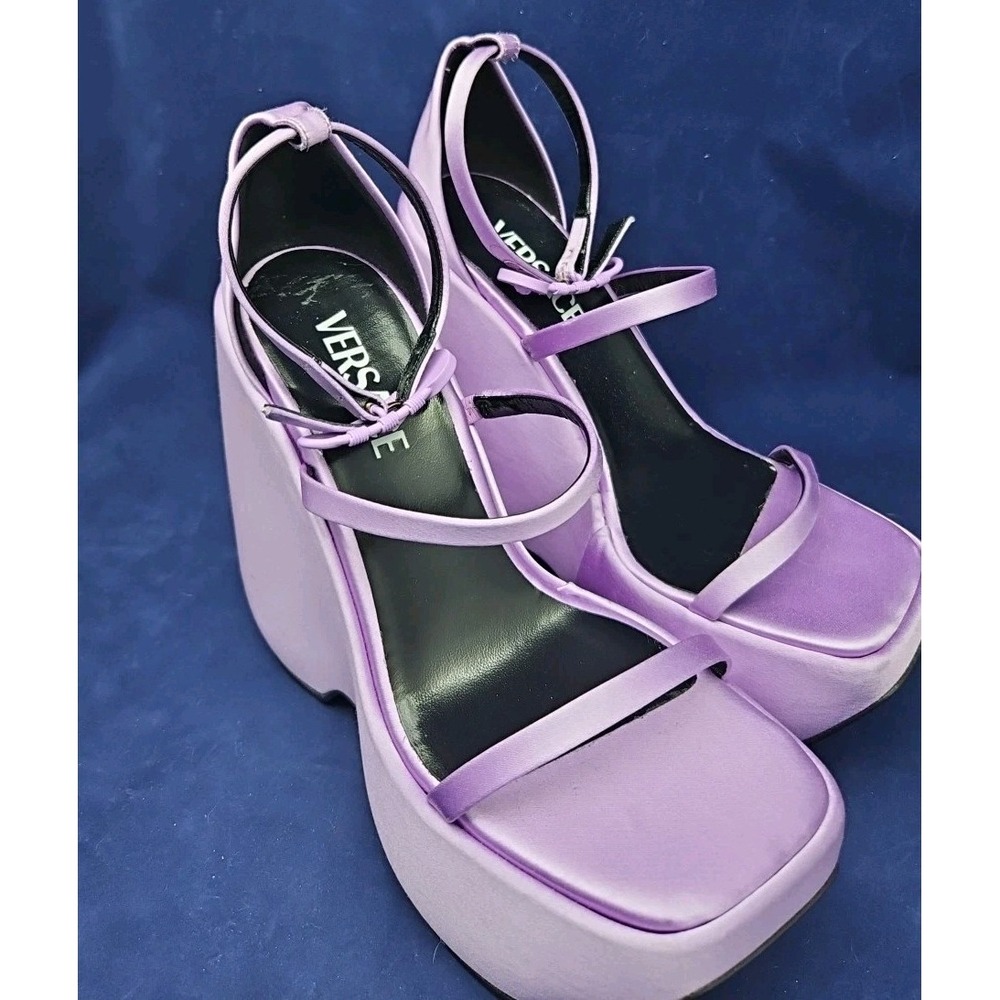 Versace Platform Sandals Shoes Nashville Summer Nights Sz 7  Lilac Purple Heels